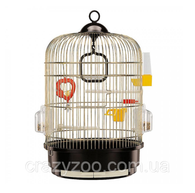 Клітка для канарок та маленьких птахів Ferplast Regina коричнева Ø 32.5x49 см 51049802