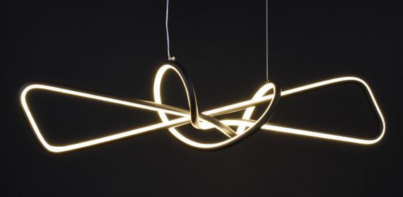 Люстра світлодіодна підвісна LED світильник для квартири на стелю лед 27483 Чорний 25-150х15х100 см. | Зображення 3