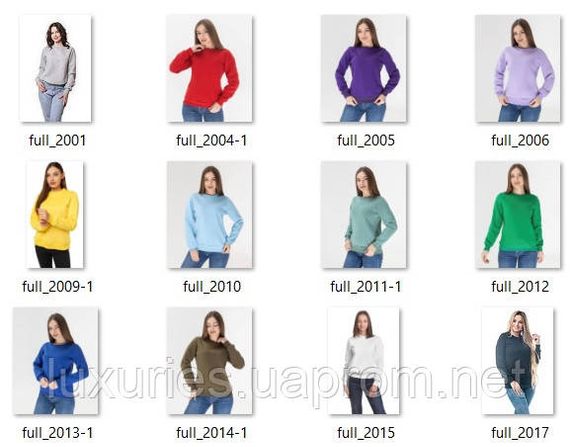 Женский теплый свитшот, теплый зимний свитшот, модный зимний свитер - 12 цветов на выбор | Зображення 1