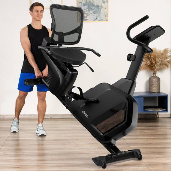 Горизонтальний велотренажер Gymtek XBR5000 магнітний чорний | Зображення 7