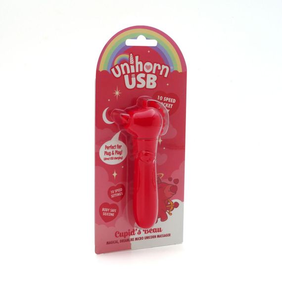 Вібратор-єдиноріжка Unihorn USB Bullet – Cupid's Beau, віброкуля, USB-зарядка, 10 режимів sexstyle | Зображення 3