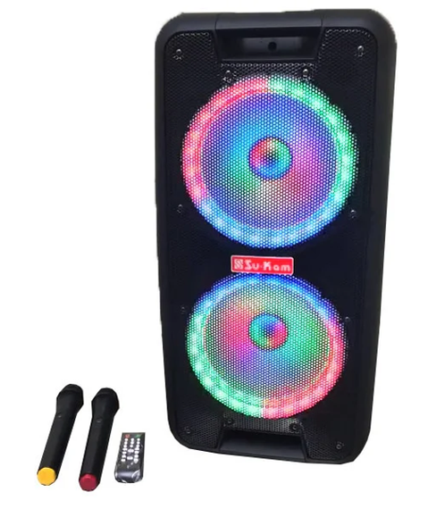 Портативная колонка Su-Kam 1010 + 2 микрофона + BT 12v220v | Зображення 1