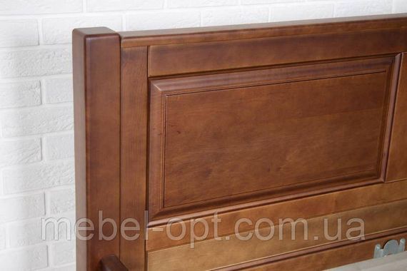 Ліжко полуторне дерев'яне Ланіта з підніжжям 120х200, колір махонь | Зображення 4