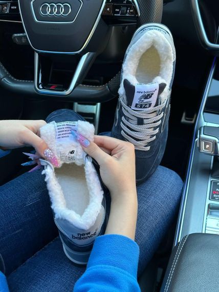 Жіночі кросівки 574 Grey Dark Blue Fur 41 | Зображення 6