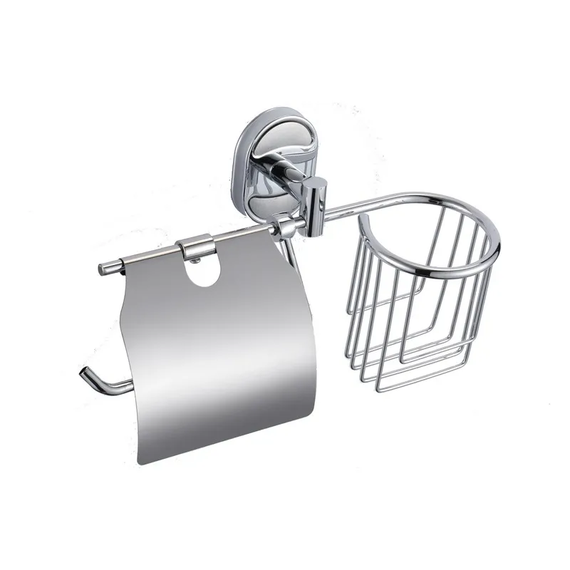 Паперотримач з кришкою та кошиком Zerix AFB-0103-1 (ZX5065)
