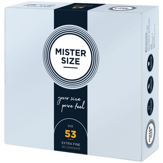 Презервативи Mister Size - pure feel - 53 (36 condoms), товщина 0,05 мм | Зображення 1