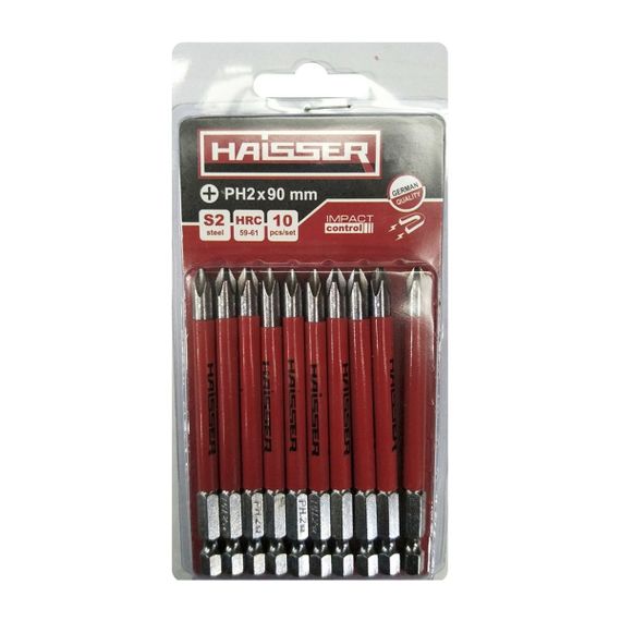Набір біт Haisser PH2X90 мм (10шт)