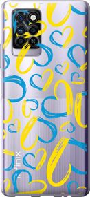 Чехол на Infinix Note 10 Pro Сердца UA "5292u-2709-17620"
