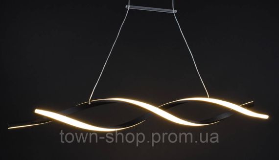 Люстра потолочная LED H20L-1200-bk-k Черный 25-100х14х120 см. | Зображення 5