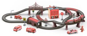 Ігровий набір ZIPP Toys 'Міський експрес' 92 деталі. Червоний