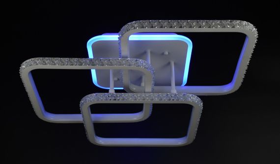 Люстра світлодіодна стельова LED світильник для квартири на стелю лед 26312 Білий 15х51х53 см. | Зображення 5