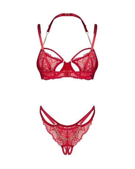 Комплект Obsessive Matildea 2-pcs crotchless set L/XL Sex Aura | Зображення 2