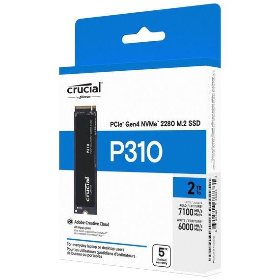 Накопичувач SSD M.2 2280 500GB P310 Micron (CT500P310SSD8) | Зображення 1