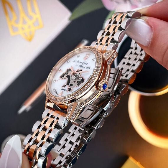 Класичний жіночий годинник Awarder 049 Де би не була Silver-Gold-Pearl, водонепроникний | Зображення 4