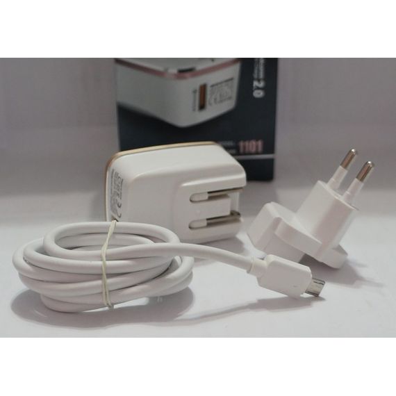 Мережевий зарядний пристрій блок живлення для телефону та планшета XPRO 1101 QC3.0 + microUSB білий (lp-85793) | Зображення 2