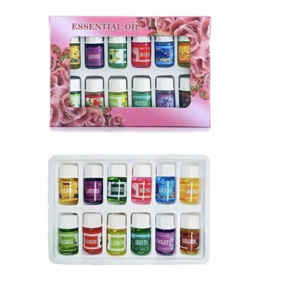 Набор эфирных масел 12 шт.,в стеклянных флаконах / Натуральные аромамасла для аромалампы, массажа, SPA и дома | Зображення 3