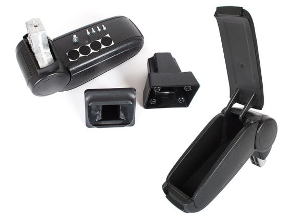 Opel Astra II G 98-05 підлокітник комплектект чорна тканина + монтажний комплектект | Зображення 1