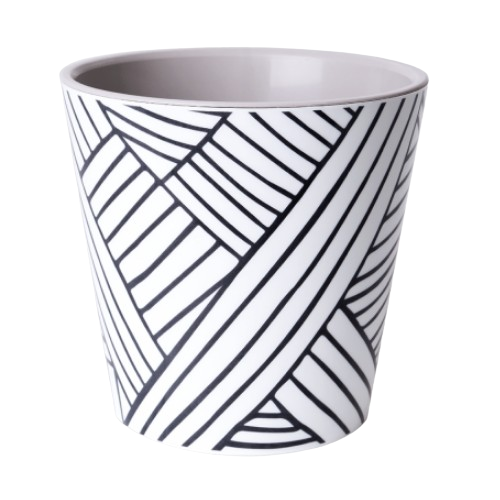 Вазон Деко зі вставкою 13*12,5см білий Етно Алеана