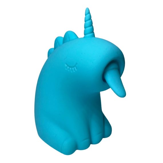 Стимулятор клітора з довгим обертовим язичком UNIVIBE Єдиноріг, 10 режимів, блакитний Sex Aura | Зображення 7