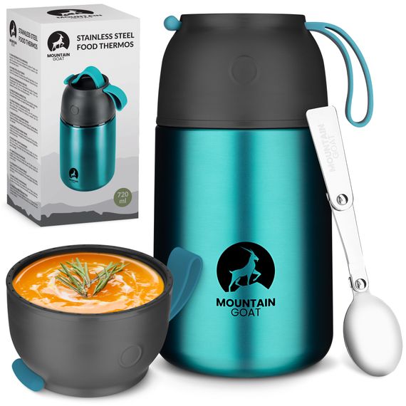Термос для їжі Mountain Goat 0.72 л з ложкою Blue (P-5905973406963) | Зображення 9