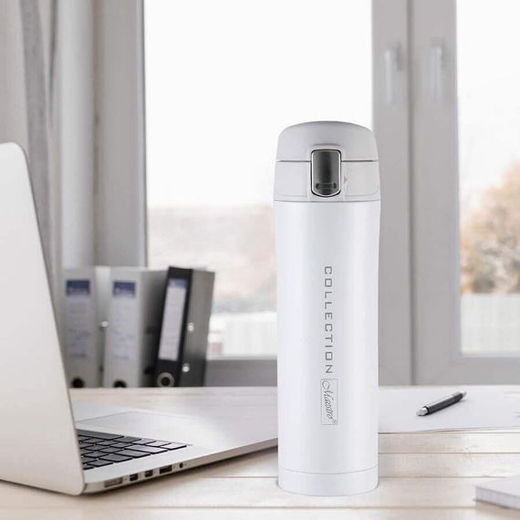 Термокружка Maestro MR-1641-45-WHITE 450 мл з нержавіючої сталі герметична | Зображення 1