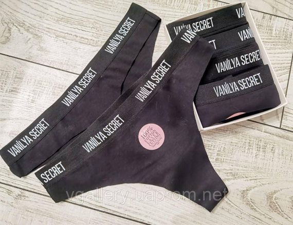 Жіночі чорні стрінги Vanilya Secret , жіночі стрінги Ваніла Сикрет, стрінги жіночі чорні універсальні | Зображення 2