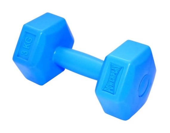Гантель композитна PowerPlay 4124 Hercules 3 кг Синя 1 шт (PP_4124_3kg) | Зображення 2