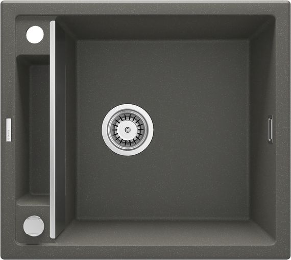 Мийка кухонна Deante Magnetic, граніт, квадрат, без крила, 560х500х219мм, чаша - 1, врізна, антрацит (ZRM_T103)