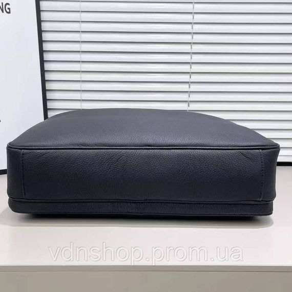 Кожаная мужская деловая сумка для ноутбука 40x27x10, офисный портфель Tiding Bag 56901, черный | Зображення 7