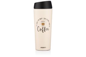 ТермоКружка Ardesto Сoffee Time AR-2645-С 450 мл пудрова