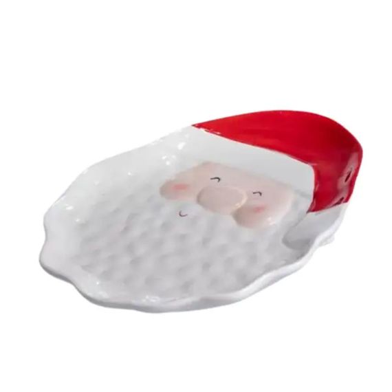 Блюдо сервировочное новогоднее Santa Claus 21*21,5 см из фарфора CR-1-32 | Зображення 1