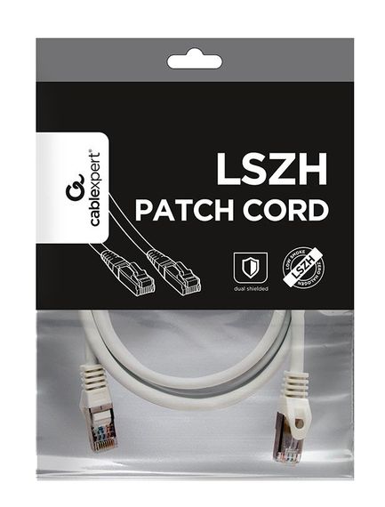 Патч корд Cablexpert PP6A-LSZHCU-W-1.5M, S/STP, литий, 50u" штекер із фіксатором, 1,5 м, білий | Зображення 2