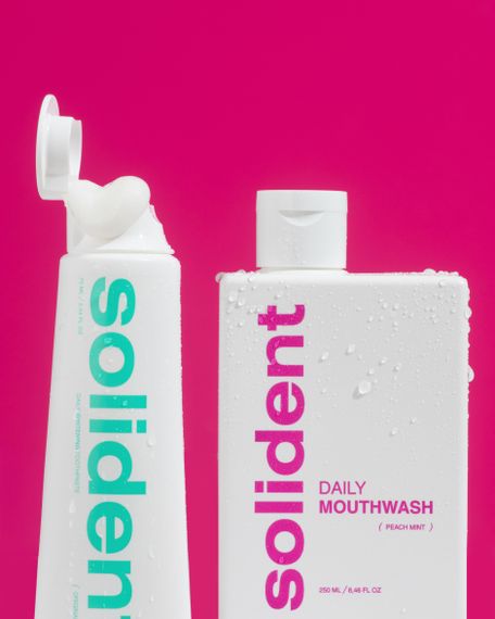 Ополіскувач для ротової порожнини Solident Peach mint, зі смаком персика і м'яти, 250 мл | Зображення 1