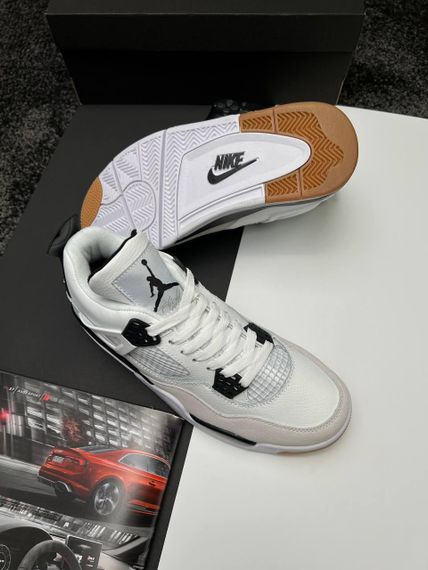 Кроссовки Air Jordan 4 Retro M White Grey Gum , Вьетнам A1230 45 28,5 | Зображення 6