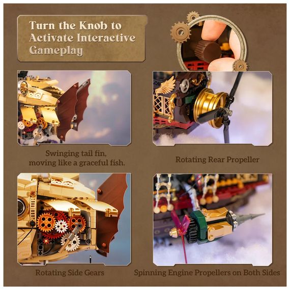 Конструктор Pantasy Original Дирижабль Steampunk (85021) | Зображення 4