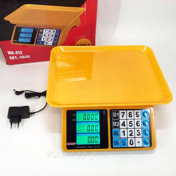 Настольные торговый весы Matarix, Электронные весы для торговли с показателем для продуктов UF-24 | Зображення 1