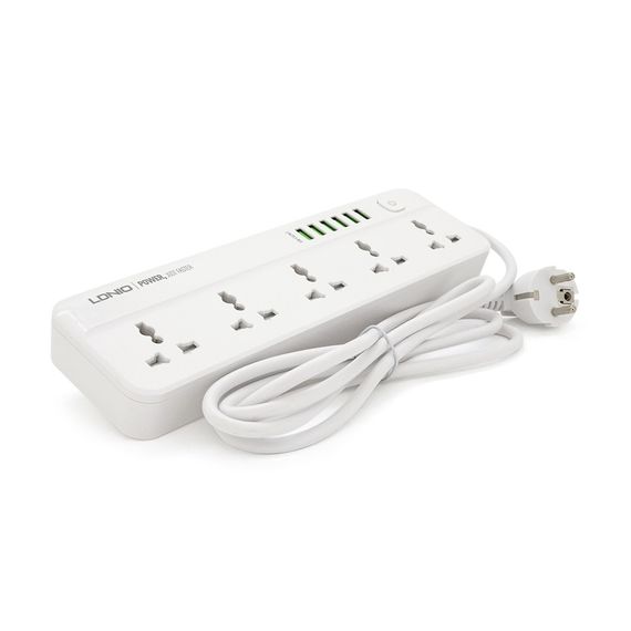 Мережевий фільтр LDNIO SС5614, 5 Розеток + 6 USB, 2 м, перетин 3х0, 75мм, White