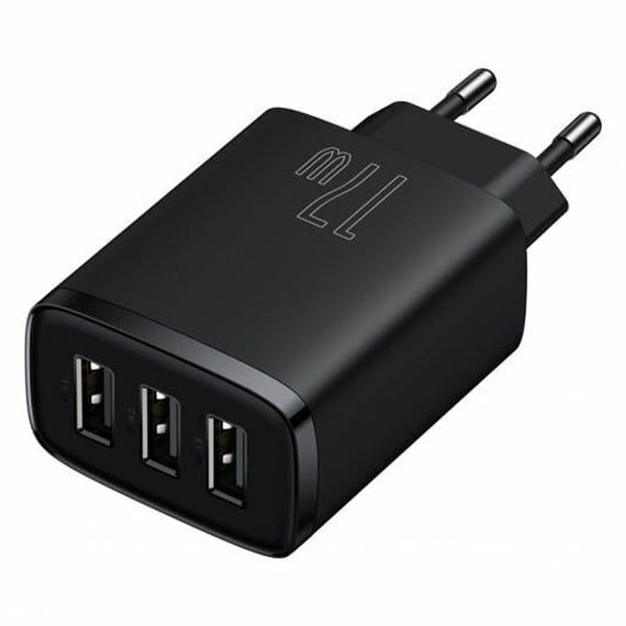 СЗУ Baseus Compact 17W (3USB-A) (CCXJ02) Черный | Зображення 2