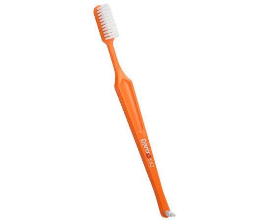 Зубна щітка м’яка paro® toothbrush S43 з монопучковою насадкою, помаранчева