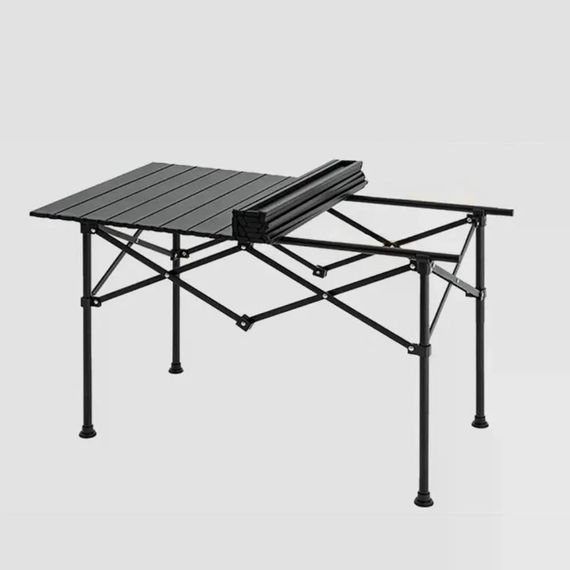 Складаний туристичний стіл 120×55×50 см чорний | Зображення 1