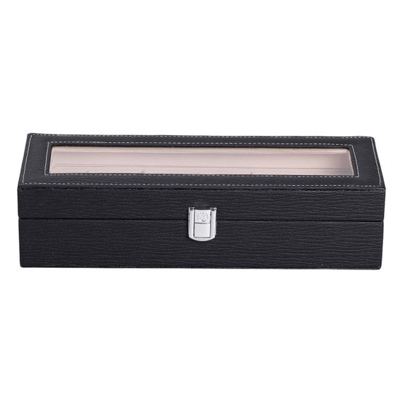 Скринька для прикрас із еко шкіри 31×11×8 см органайзер для ювелірних виробів HP-5-5B | Зображення 7