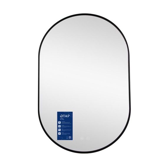 Дзеркало Qtap Scorpio (SC1) з LED-підсвічуванням Touch, з антизапотіванням, з димером, рег. темп. кольору (3000-6500K) Black | Зображення 2