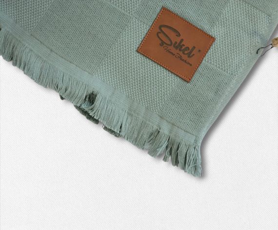 Вафельное покрывало Sikel 210×240 см. Elegan Yesil | Зображення 3