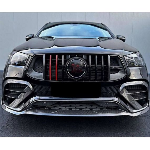Решетка радиатора GT Panamericana GT-R Carbon (для AMG-Line/GLE53/GLE63 2019-2023) для Mercedes GLE W167 2018- гг | Зображення 1