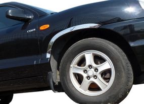 Накладки на арки (4 шт, нерж) для Hyundai Santa Fe 1 2000-2006 гг