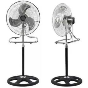 Вентилятор 3 в1 Wimpex 1807 Чорно - Сріблястий підлоговий настільний настінний охолоджувач з 3 швидкостями