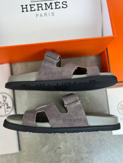 Сланці Hermes Chypre beige чоловічі бежеві ob415 | Зображення 7