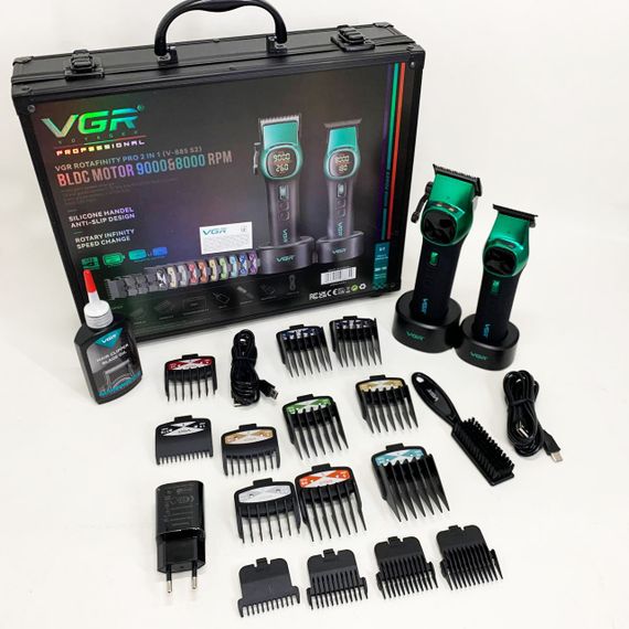 Акумуляторная машинка для стрижки VGR V-885 S2 GREEN, Надежная машинка для стрижки ZW-13 | Зображення 6