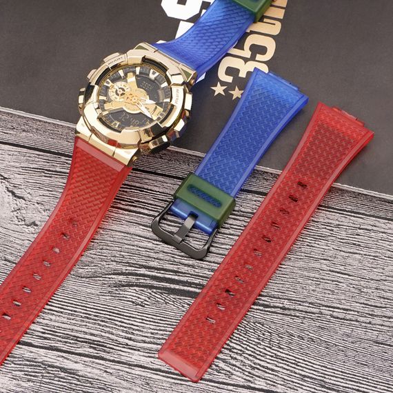 Ремінець для Годинник C2asio G-Shock GA-100/110 Transl-Red-Blue SI | Зображення 2