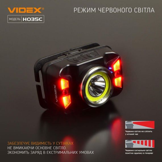 Налобний світлодіодний ліхтарик VIDEX VLF-H035C 410Lm 5000K | Зображення 8